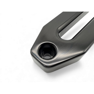 Ecubier aluminium noir pour corde de treuil synthétique N4-Offroad