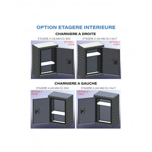 Coffre de Rangement Aluminium 85L – Dimensions 500x300x700 mm BIGFIC