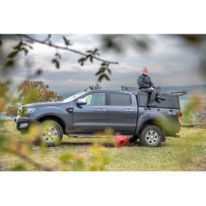 Hardtop Adventure noir strié double cabine Ford Ranger 2012-2022 Alu-Cab