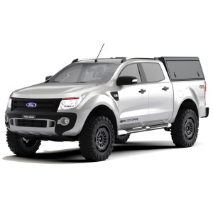 Hardtop Explorer Guard aluminium noir lisse Ford Ranger 2012-2022 double cabine Alu Cab