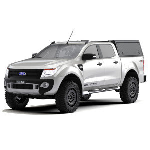 Hardtop Explorer Guard aluminium noir strié Ford Ranger 2012-2022 double cabine Alu Cab