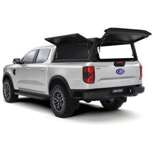 Hardtop Explorer Guard aluminium noir lisse Ford Ranger 2023+ double cabine Alu Cab