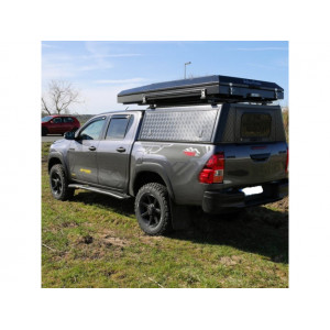 Hardtop Adventure noir strié Toyota Hilux 2016+ double cabine Alu-Cab