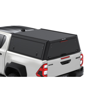 Hardtop Explorer Guard aluminium noir lisse Toyota Hilux Revo double cabine Alu Cab