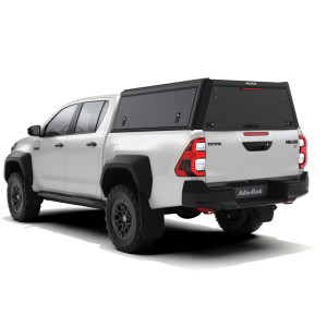Hardtop Explorer Guard aluminium noir lisse Toyota Hilux Revo double cabine Alu Cab