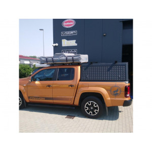 Hardtop Adventure noir strié Volkswagen Amarok 2010-2022 double cabine Alu-Cab