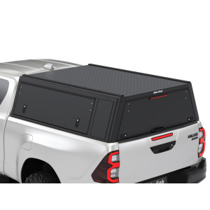 Hardtop Explorer Guard aluminium noir lisse Toyota Hilux Revo extra cabine Alu Cab