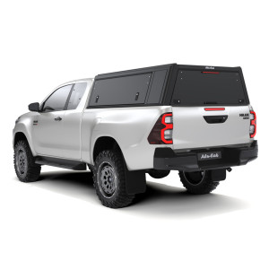 Hardtop Explorer Guard aluminium noir lisse Toyota Hilux Revo extra cabine Alu Cab
