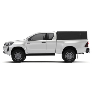 Hardtop Explorer Guard aluminium noir lisse Toyota Hilux Revo extra cabine Alu Cab