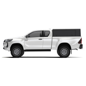 Hardtop Explorer Guard aluminium noir strié Toyota Hilux Revo extra cabine Alu Cab
