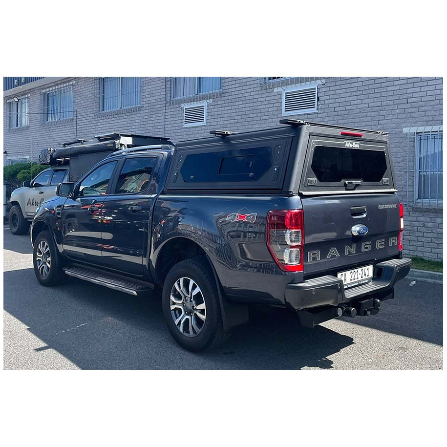 Hardtop Contour noir lisse avec fenêtre latérale pour Ford Ranger 2012-2022 double cabine Alu-Cab