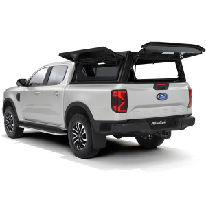Hardtop Contour noir lisse sans fenêtre latérale Ford Ranger 2023+ double cabine Alu-Cab