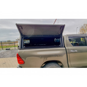 Hardtop Contour noir/ lisse sans fenêtre latérale pour Nissan Navara NP30 EU 2015+ double cabine Alu-Cab