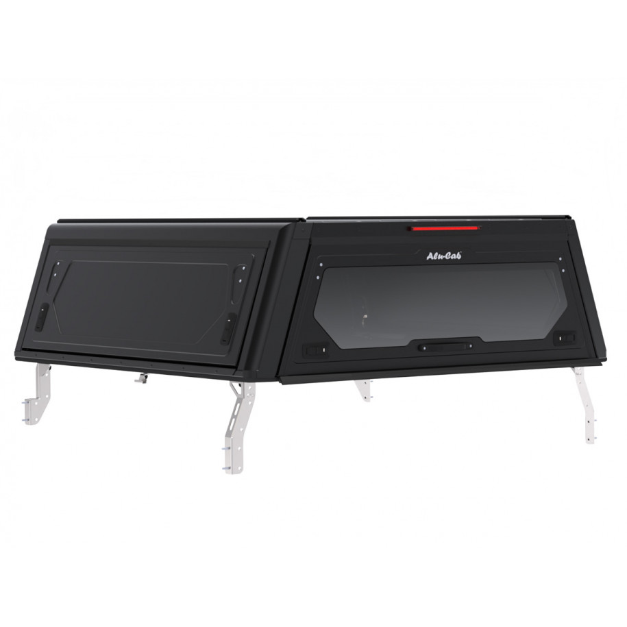 Hardtop Contour noir/ lisse sans fenêtre latérale pour Toyota Hilux Revo 2016+ double cabine Alu-Cab