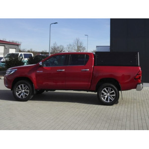 Hardtop Contour noir/ lisse sans fenêtre latérale pour Toyota Hilux Revo 2016+ double cabine Alu-Cab