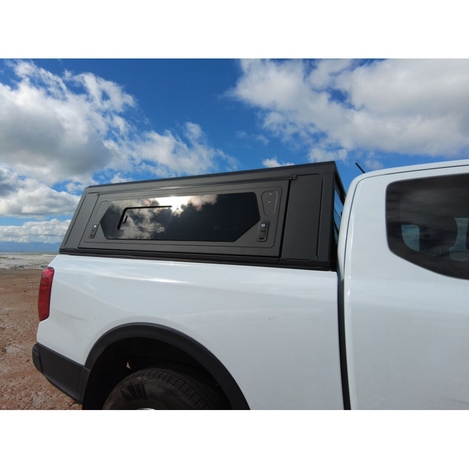 Hardtop Contour noir/ lisse avec fenêtre pour Toyota Hilux Revo 2016+ xtra-Cab Alu-Cab