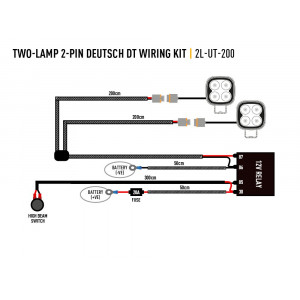 Kit de câblage 2 lampes