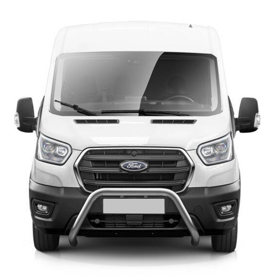Pare-Buffle Inox homologué sans barre transversale Ford Transit 2014+