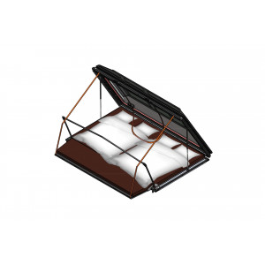 Tente de toit Alu-Cab ModCAP Family pour 4 personnes double et extra cabine