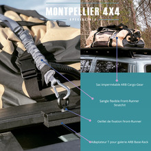 Une solution de stockage 100% approuvée par l'équipe Montpellier4x4.
Sac imperméable ARB Cargo Gear et adaptateur T pour galerie ARB Base-Rack #arb 
Sangles Stratchit Front-Runner et oeillets de fixation #frontrunneroutfitters